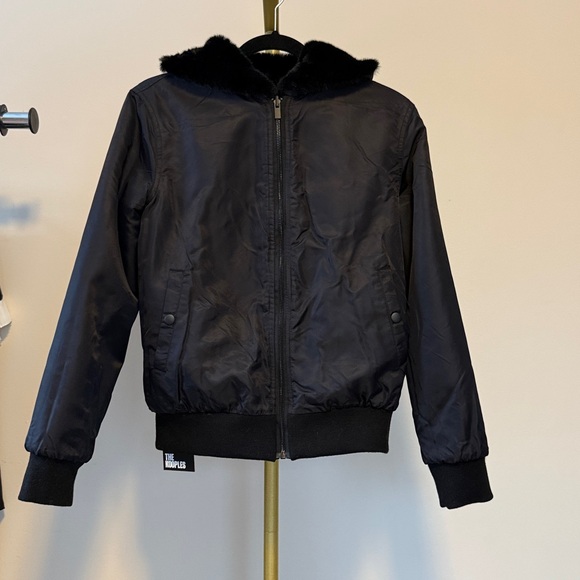 NWT The Kooples Reversible Faux Fur Jacket - Picture 7 of 11